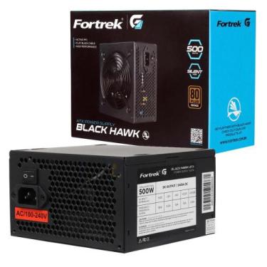 Imagem de Fonte Gamer ATX Fortrek Black Hawk 500W 80 Plus Bronze Pfc Ativo