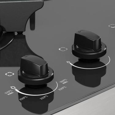 Imagem de Kit com 6 Manípulos para Fogão Itaglass Itatiaia Estilo Industrial Preto