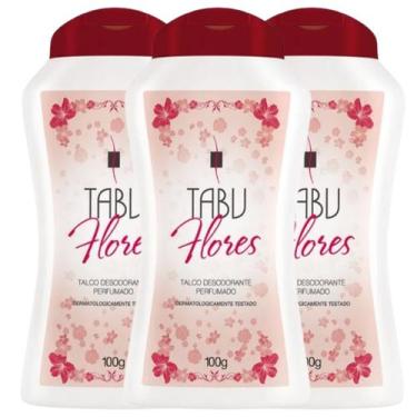 Imagem de Kit 3 Talco Desodorante Perfumado Tabu Flores 100G - Dana