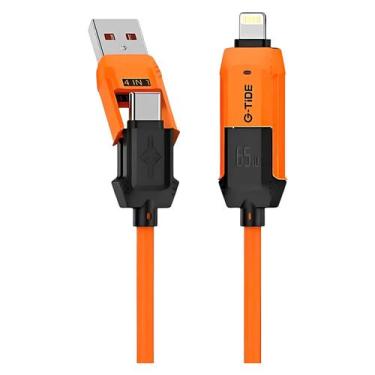 Imagem de Cabo G-Tide Vida Colorida PC155-3 USB/USB-C/Lightning 1.5 Metros - Lar