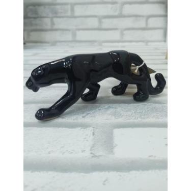 Imagem de Leopardo de Resina Preto 15cm - Interponte