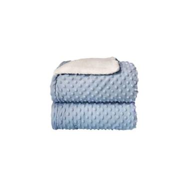 Imagem de COBERTOR DOTS SHERPAM 90x110 CM LAÇO BEBÊ -, AZUL BEBÊ