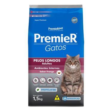 Imagem de Ração Premier Pêlos Longos Gatos Adultos sabor Frango 1,5 Kg - PREMIER