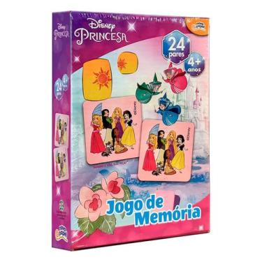 Imagem de Jogo Da Memória Princesas Da Disney 24 Pares Para Família Memória Trei