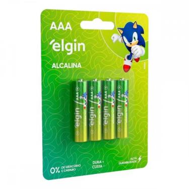Imagem de Pilha Elgin Alcalina Aaa Palito Cartela Com 4 Pecas - 82155