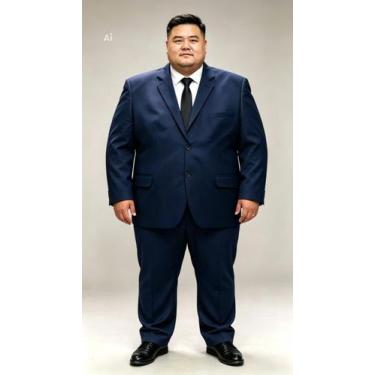 Imagem de Terno Plus Size Premium - Azul marinho liso tamanho:72 - Nero, 72