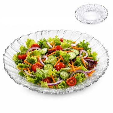 Imagem de Saladeira Grécia Multiuso de Vidro Transparente para Mesa Posta com Design Clássico e Elegante 28CM 2,8L Yeet