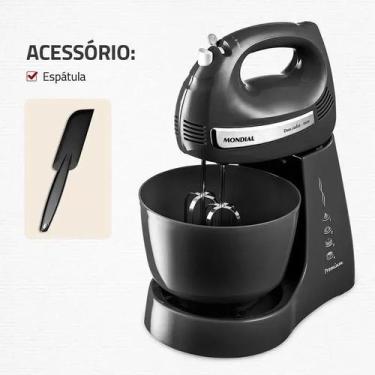 Imagem de Batedeira Premium B-04 NP Preto Mondial 127V 400W 4L/2,3L, 110V, Preto