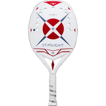 Imagem de Raquete Beach Tennis Heroes Starlight Ruby 2026 Carbono 3k Cor Branco
