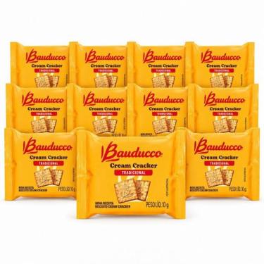 Imagem de Kit 20 Bolacha Bauducco Cream Cracker mini Sachê 10g natural, 20 unida
