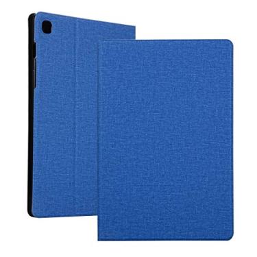 Imagem de LIYONG Capa de tablet para Galaxy S6 Lite P610 Universal Tensão Craft Cloth Capa protetora TPU com suporte de bolsas (Cor: Azul)
