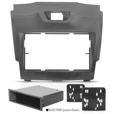 Imagem de Moldura de Painel 1 e 2 Din S10 Trailblazer 2012 2013 2014 2015 S-10 - Black Piano
