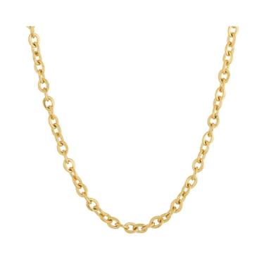 Imagem de Corrente Aço Cartier Elos Ovais 1.85mm 45cm Gold IPG