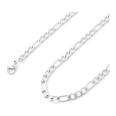 Imagem de Cordão Corrente Masculina 60Cm 8Mm Elo 3 Por 1 Aço Inox 316L