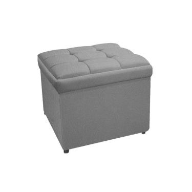 Imagem de Calçadeira Copenhague 100cm Solteiro Suede Cinza Adj Decor