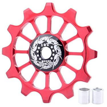Imagem de Saipe 12T Traseira Derailleur polia de liga de alumínio Jockey Roda guia de cerâmica polia guia de bicicleta roda para bicicleta de estrada, mountain bike, MTB, BMX