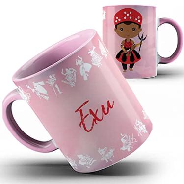 Imagem de Caneca rosa Fé Orixá umbanda Exu
