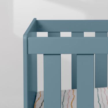 Imagem de Kit Quarto Infantil Ayla Azul Fosco – Berço + Cômoda