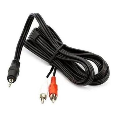 Imagem de Cabo Auxiliar P2 X 2 Rca Macho Audio 2 Metros
