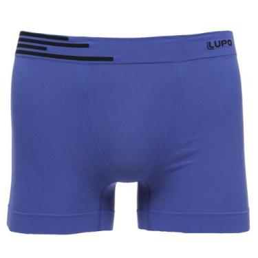 Imagem de Cueca Lupo Boxer Microfibra Sem Costura Azul 30788