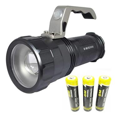 Imagem de Lanterna Holofote Led Lumes Com 3 Baterias Super Potente Nf