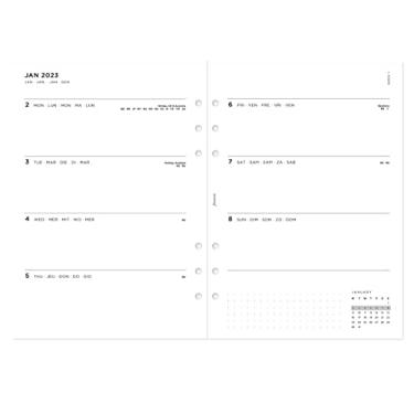 Imagem de Filofax Agenda A5 Mínima Semana em Duas Páginas 2023