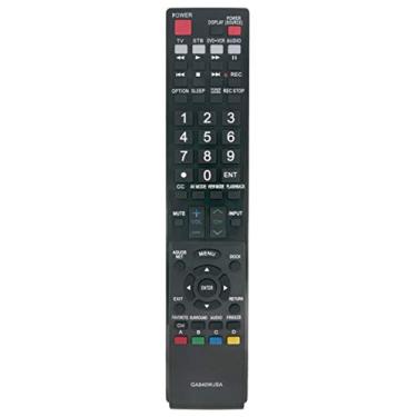 Imagem de Vinabty GA840WJSA Controle remoto para Sharp Aquos TV LC-40LE810 LC-40LE820 LC-46LE810 LC-46LE820 LC-52LE810 LC-52LE820 LC-60LE810 LC-60LE820 TINS-E517WJZ TINS-E589WJZ 10P03-MZ 02-MX-NM