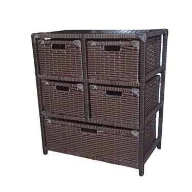 Imagem de Gaveteiro Organizador 5 Gavetas Fibra Sintética 58x34x65 Argila