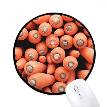 Imagem de Cenouras Vagetáveis Frescas Fotografias Mouse Pad Desktop Escritório Tapete Redondo para Computador