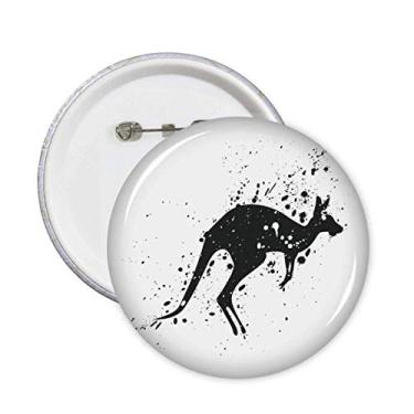 Imagem de Ilustração de contorno de canguru coala australiana alfinetes de emblema de botão de distintivo decoração acessório 5 peças