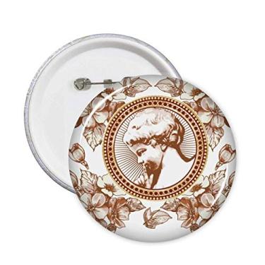 Imagem de Flor folha ilustração moderna pinos crachá botão emblema decoração acessório 5 peças