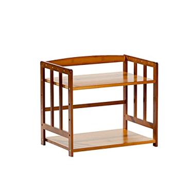 Imagem de KIZQYN Suporte de impressora Suportes de impressora com armazenamento para casa e escritório Suporte de mesa Estante Suporte de impressora de mesa para impressoras Máquina de fax Scanner Suprimentos de escritório Impressora de mesa (Cor: marrom)