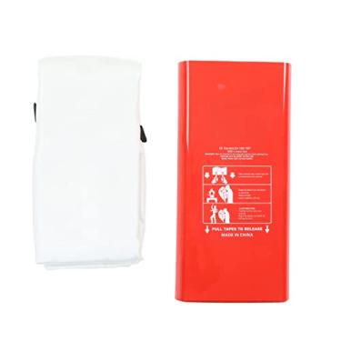 Imagem de Manta de incêndio para casa e cozinha, 4.92x4.92ft Fiberglass Blankets Emergency Blanket for Survival, 550℃ Flame Retardent Safety Blanket for Fireplace Grill Warehouse
