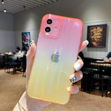 Imagem de Capa degradê transparente aurora de luxo para iphone 12 11 pro max 12 mini x xr xs max 7 8 plus se 2020 capa traseira macia, 5, para iphone 11 pro