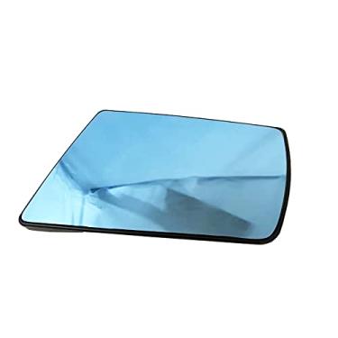 Imagem de TOTMOX Substituição de vidro do espelho aquecido do lado do motorista esquerdo do carro com placa de suporte compatível com Mercedes-Benz C220 C280 C36 AMG CL500 CL600 E300 E320 S320 S420 S500 S600, vidro azul/vidro branco
