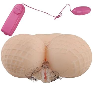 Imagem de Bunda Realista Com Controle Vibrador Masculino Masturbador 2 orificios Vagina Anus Sexo