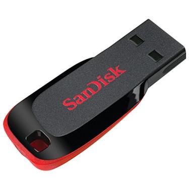 Imagem de Sandisk Pen drive USB Cruzer Blade, 64 GB, preto/vermelho (SDCZ50-064G-A46)