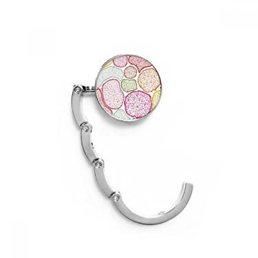 Imagem de Gancho de mesa biológico com estrutura de células coloridas de microscópio, gancho decorativo dobrável