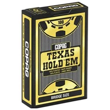 Imagem de Baralho Poker Texas Holdem Plástico Preto Bridge Size - Copag