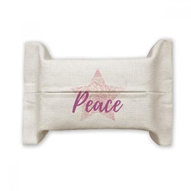 Imagem de Suporte de capa de papel para lenços faciais com flor em pó para desenho e flor saco de linho de algodão