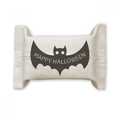 Imagem de Bolsa de linho de algodão Hallowmas Black Morcegos Feliz Dia das Bruxas