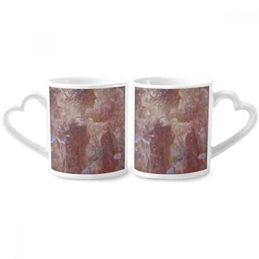 Imagem de Conjunto de canecas de porcelana para casal com pintura a óleo XJJ da Chaconne Dance