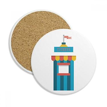 Imagem de Caneca de porta-copos com ilustração de bilhetes de parque, incrível, com pedra absorvente de proteção de mesa