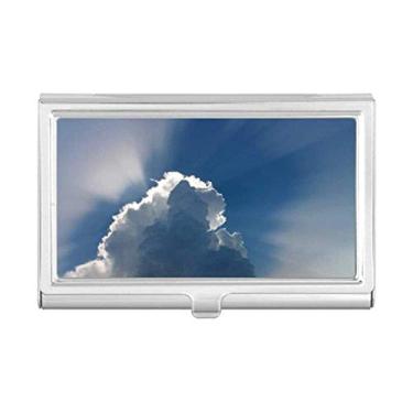 Imagem de Estojo porta-cartões Sunshine com nuvens brancas escuras, porta-cartões