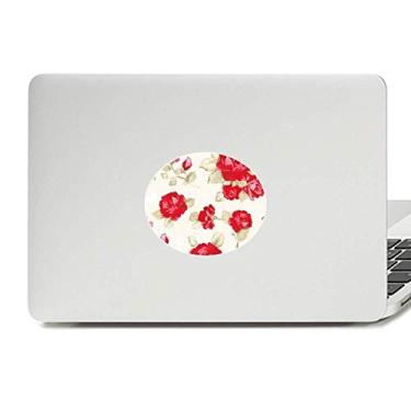 Imagem de Adesivo de notebook com emblema de planta de vinil vermelho rosa