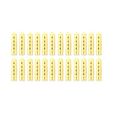 Imagem de LitLaces – Pontas de renda de 23 mm para tênis de boca aberta, fácil de instalar, pontas de ágata de metal (pacote com 24), 24 Pack Gold, Small