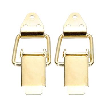 Imagem de 2 pcs Caixa de gabinete Fechads Primavera Loaded Trava Catch Toggle 80 * 18mm Hasps de ferro para porta deslizante Móveis de hardware de móveis YYDFPIIA