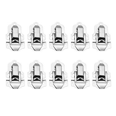 Imagem de 10 pcs jóias de presente de vinho de vinho de madeira caixa de madeira alternando a trava de aço inoxidável mala de gancho de gancho de hasp pode segurar lockable 54 * 29mm YYDFPIIA