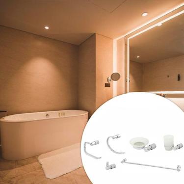 Imagem de Kit Para Banheiro Inox Cromado 6 Peças - Creatore Metais