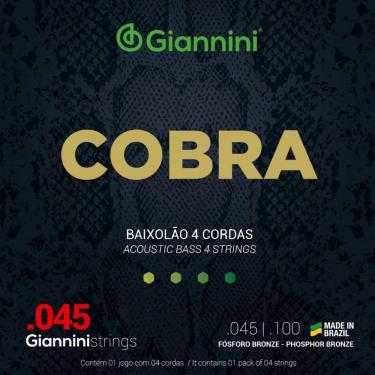 Imagem de Encordoamento Para Baixolão 4 Cordas .045 GIANNINI GEEBASF